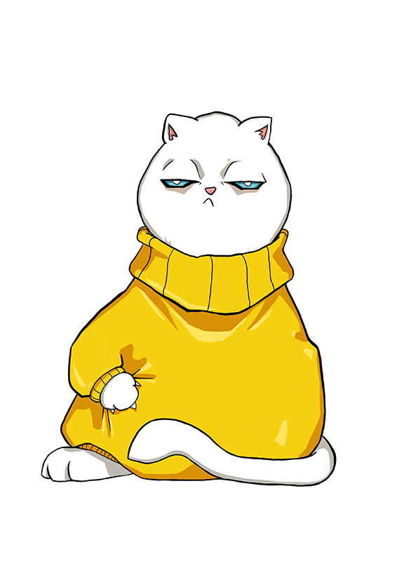 grumpy fat cat